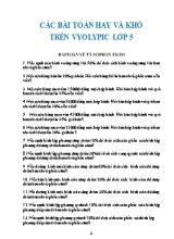 Các bài toán hay và khó trên violympic Lớp 5